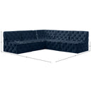  Manufacturer Color_Navy -- Tuft 93" Navy Velvet Upholstered 5 pc Modular Sectional IMAGE 15