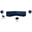  Manufacturer Color_Navy -- Tuft 93" Navy Velvet Upholstered 5 pc Modular Sectional IMAGE 16