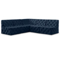  Manufacturer Color_Navy -- Tuft 93" Navy Velvet Upholstered 5 pc Modular Sectional IMAGE 1