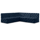  Manufacturer Color_Navy -- Tuft 93" Navy Velvet Upholstered 5 pc Modular Sectional IMAGE 1