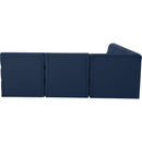  Manufacturer Color_Navy -- Tuft 93" Navy Velvet Upholstered 5 pc Modular Sectional IMAGE 3