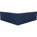  Manufacturer Color_Navy -- Tuft 93" Navy Velvet Upholstered 5 pc Modular Sectional IMAGE 4