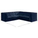  Manufacturer Color_Navy -- Tuft 99" Navy Velvet Upholstered 5 pc Modular Sectional IMAGE 12
