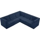  Manufacturer Color_Navy -- Tuft 99" Navy Velvet Upholstered 5 pc Modular Sectional IMAGE 4