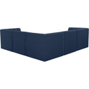  Manufacturer Color_Navy -- Tuft 99" Navy Velvet Upholstered 5 pc Modular Sectional IMAGE 5