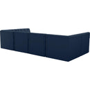  Manufacturer Color_Navy -- Tuft 128" Navy Velvet Upholstered 6 pc Modular Sectional IMAGE 3