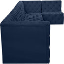  Manufacturer Color_Navy -- Tuft 157" Navy Velvet Upholstered 6 pc Modular Sectional IMAGE 11