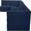  Manufacturer Color_Navy -- Tuft 157" Navy Velvet Upholstered 6 pc Modular Sectional IMAGE 12