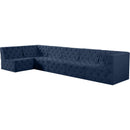  Manufacturer Color_Navy -- Tuft 157" Navy Velvet Upholstered 6 pc Modular Sectional IMAGE 2