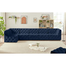  Manufacturer Color_Navy -- Tuft 157" Navy Velvet Upholstered 6 pc Modular Sectional IMAGE 4
