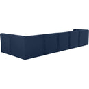  Manufacturer Color_Navy -- Tuft 157" Navy Velvet Upholstered 6 pc Modular Sectional IMAGE 5