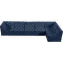 Manufacturer Color_Navy -- Tuft 157" Navy Velvet Upholstered 6 pc Modular Sectional IMAGE 9