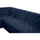  Manufacturer Color_Navy -- Tuft 157" Navy Velvet Upholstered 7 pc Modular Sectional IMAGE 10