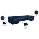  Manufacturer Color_Navy -- Tuft 157" Navy Velvet Upholstered 7 pc Modular Sectional IMAGE 16