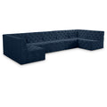  Manufacturer Color_Navy -- Tuft 157" Navy Velvet Upholstered 7 pc Modular Sectional IMAGE 1