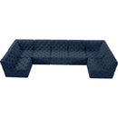  Manufacturer Color_Navy -- Tuft 157" Navy Velvet Upholstered 7 pc Modular Sectional IMAGE 5