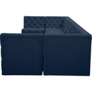  Manufacturer Color_Navy -- Tuft 157" Navy Velvet Upholstered 7 pc Modular Sectional IMAGE 6