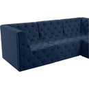  Manufacturer Color_Navy -- Tuft 157" Navy Velvet Upholstered 7 pc Modular Sectional IMAGE 9