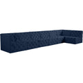  Manufacturer Color_Navy -- Tuft 186" Navy Velvet Upholstered 7 pc Modular Sectional IMAGE 1