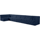  Manufacturer Color_Navy -- Tuft 186" Navy Velvet Upholstered 7 pc Modular Sectional IMAGE 2