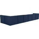  Manufacturer Color_Navy -- Tuft 186" Navy Velvet Upholstered 7 pc Modular Sectional IMAGE 5