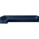  Manufacturer Color_Navy -- Tuft 186" Navy Velvet Upholstered 7 pc Modular Sectional IMAGE 8