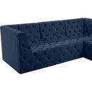  Manufacturer Color_Navy -- Tuft 128" Navy Velvet Upholstered 8 pc Modular Sectional IMAGE 9