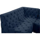 Meridian Tuft Navy Velvet Modular Sectional IMAGE 12