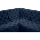 Meridian Tuft Navy Velvet Modular Sectional IMAGE 13