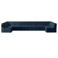  Manufacturer Color_Navy -- Tuft 186" Navy Velvet Upholstered 8 pc Modular Sectional IMAGE 1