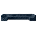  Manufacturer Color_Navy -- Tuft 186" Navy Velvet Upholstered 8 pc Modular Sectional IMAGE 1