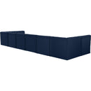  Manufacturer Color_Navy -- Tuft 186" Navy Velvet Upholstered 8 pc Modular Sectional IMAGE 3
