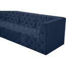 Meridian Tuft Navy Velvet Modular Sectional IMAGE 7