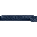  Manufacturer Color_Navy -- Tuft 215" Navy Velvet Upholstered 8 pc Modular Sectional IMAGE 10