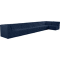  Manufacturer Color_Navy -- Tuft 215" Navy Velvet Upholstered 8 pc Modular Sectional IMAGE 1