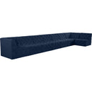  Manufacturer Color_Navy -- Tuft 215" Navy Velvet Upholstered 8 pc Modular Sectional IMAGE 1