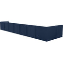  Manufacturer Color_Navy -- Tuft 215" Navy Velvet Upholstered 8 pc Modular Sectional IMAGE 6