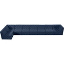  Manufacturer Color_Navy -- Tuft 215" Navy Velvet Upholstered 8 pc Modular Sectional IMAGE 7