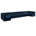  Manufacturer Color_Navy -- Tuft 215" Navy Velvet Upholstered 9 pc Modular Sectional IMAGE 1