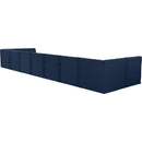  Manufacturer Color_Navy -- Tuft 215" Navy Velvet Upholstered 9 pc Modular Sectional IMAGE 3
