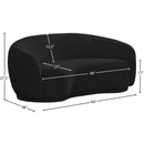  Manufacturer Color_Black -- Meridian Hyde Stationary Fabric Loveseat IMAGE 14