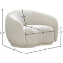  Manufacturer Color_Cream -- Hyde Cream Boucle Fabric Upholstered Chair IMAGE 13