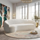  Manufacturer Color_Cream -- Hyde 89.5" Cream Boucle Fabric Upholstered Sofa IMAGE 2