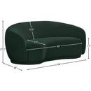  Manufacturer Color_Green -- Hyde 64" Green Boucle Fabric Upholstered Loveseat IMAGE 14