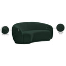 Meridian Hyde Green Boucle Fabric Loveseat IMAGE 15