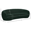 Manufacturer Color_Green -- Hyde 89.5" Green Boucle Fabric Upholstered Sofa IMAGE 14