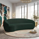 Manufacturer Color_Green -- Hyde 89.5" Green Boucle Fabric Upholstered Sofa IMAGE 2