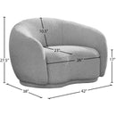  Manufacturer Color_Grey -- Hyde Grey Boucle Fabric Upholstered Chair IMAGE 13