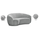  Manufacturer Color_Grey -- Hyde 64" Grey Boucle Fabric Upholstered Loveseat IMAGE 15