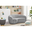  Manufacturer Color_Grey -- Hyde 64" Grey Boucle Fabric Upholstered Loveseat IMAGE 2
